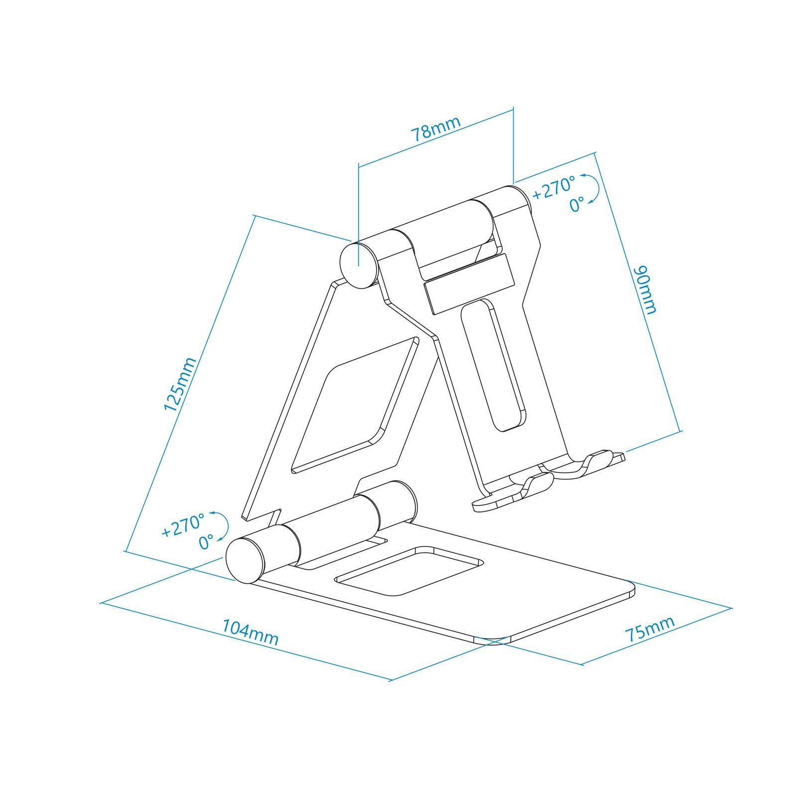 Suporte de Mesa para Telemóvel e Tablet TOOQ PH-KEOPS-ALBA (10" - Dourado), miniatura 11