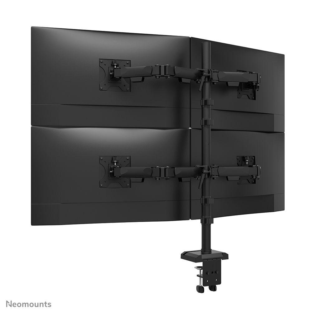 Suporte de Secretária Quadruplo para Monitores NEOMOUNTS DS60-600BL2-2 (10–32" - VESA 75 x 75/100 x 100 mm - Preto), miniatura 4