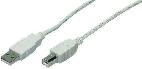 Cabo USB LOGILINK CU0008 (3 m - USB-A - USB-B - Cinzento)