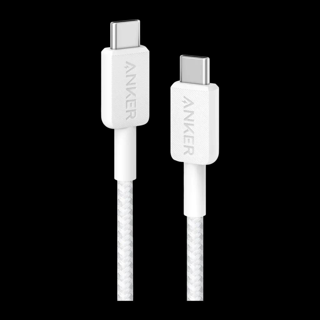 Cabo USB-C ANKER 322 (0,9 m - USB C - Branco), miniatura 3