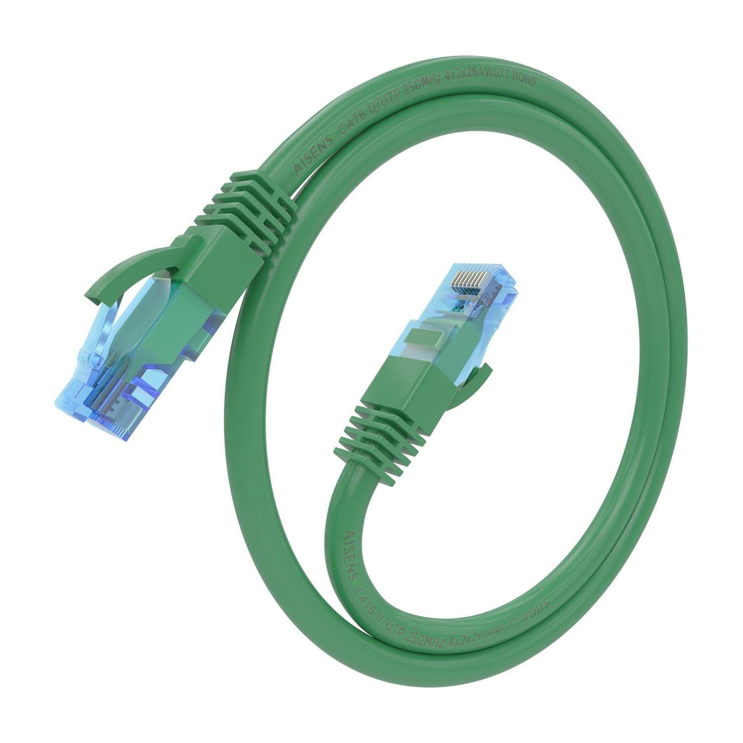 Cabo de Rede AISENS A135-0806 (0,3 m - Cat6 - RJ-45 - Verde), miniatura 2