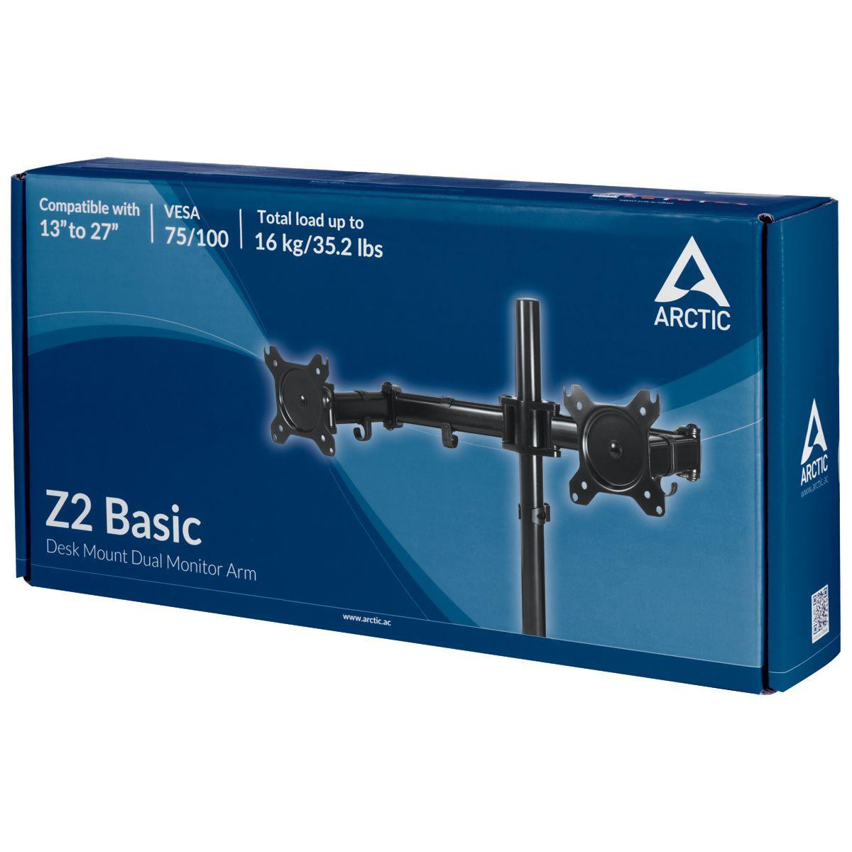 Suporte de Monitor Duplo ARCTIC Z2 Basic (13-27" - 16 kg - Preto), miniatura 8
