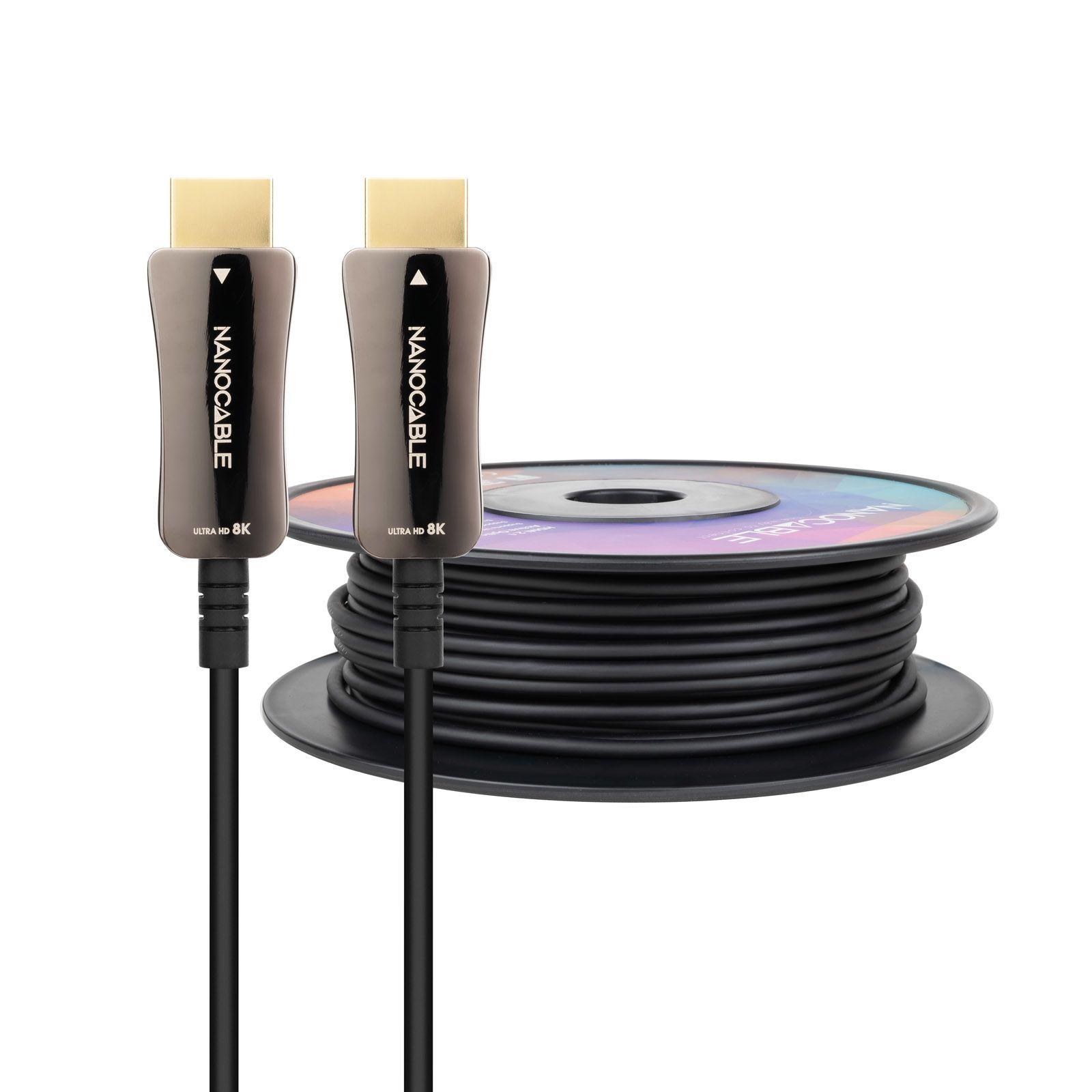 Cabo HDMI NANOCABLE 10.15.2180 (80 m - 120 Hz - HDMI Type A - Preto)