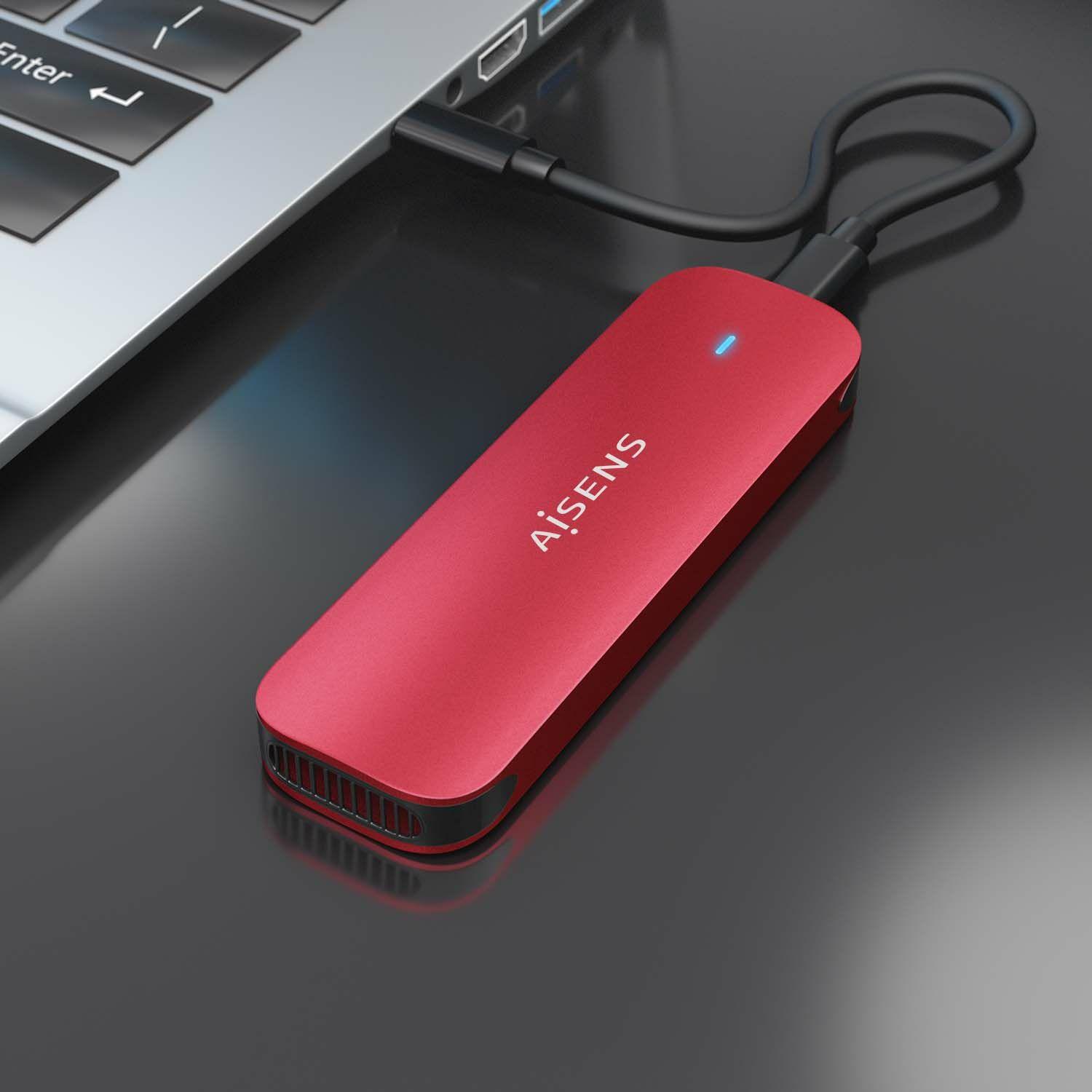 Caixa Externa AISENS ASM2-027RED (2 TB - M.2 - Vermelho), miniatura 4