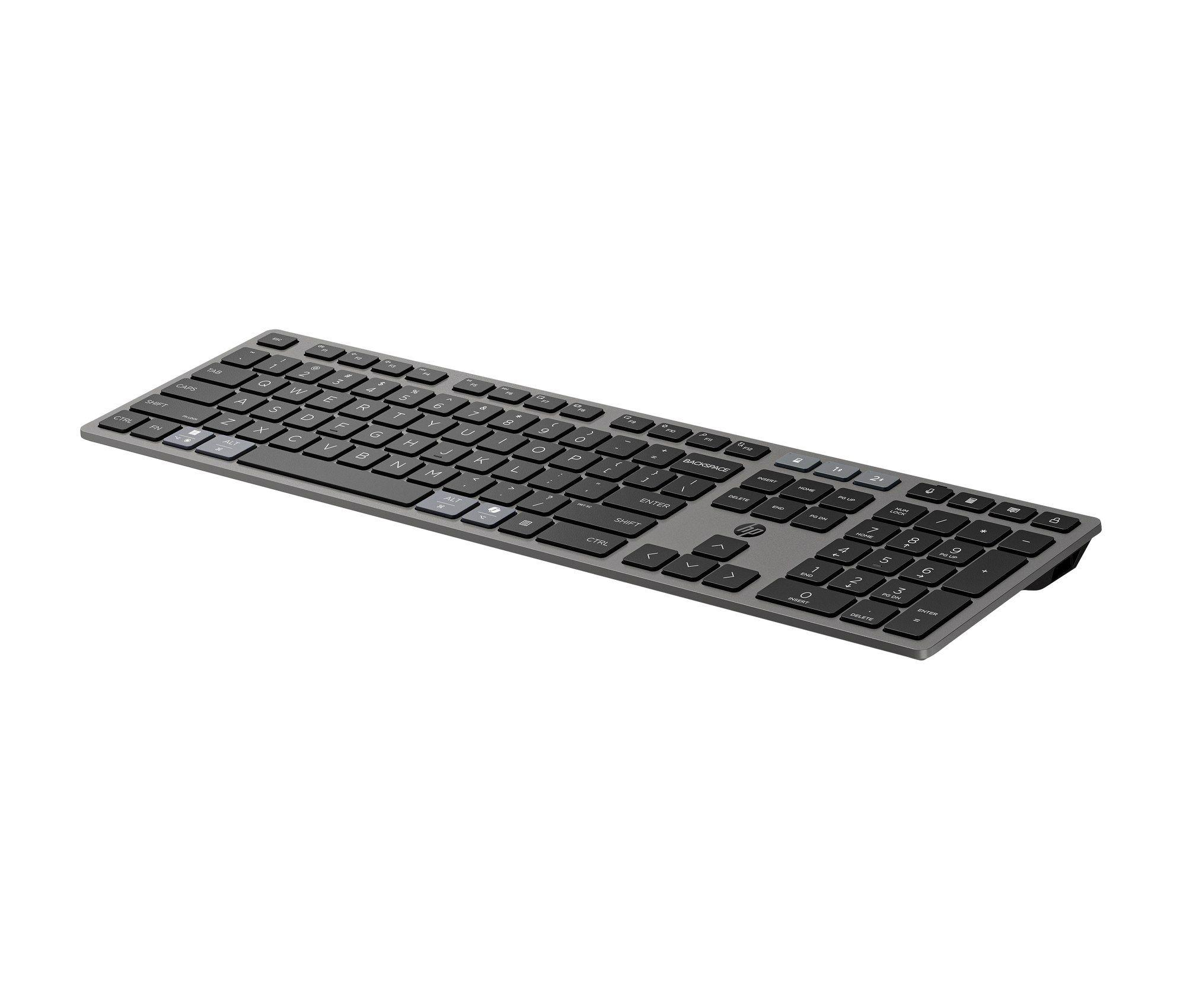 Teclado HP 725 (Espanhol - Tamanho completo - RF Wireless + Bluetooth - Preto) — miniatura 7