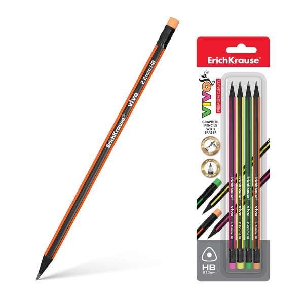 Lápis de Grafite ERICHKRAUSE Vivo (Madeira selecionada - Cores Sortidas), imagem 1