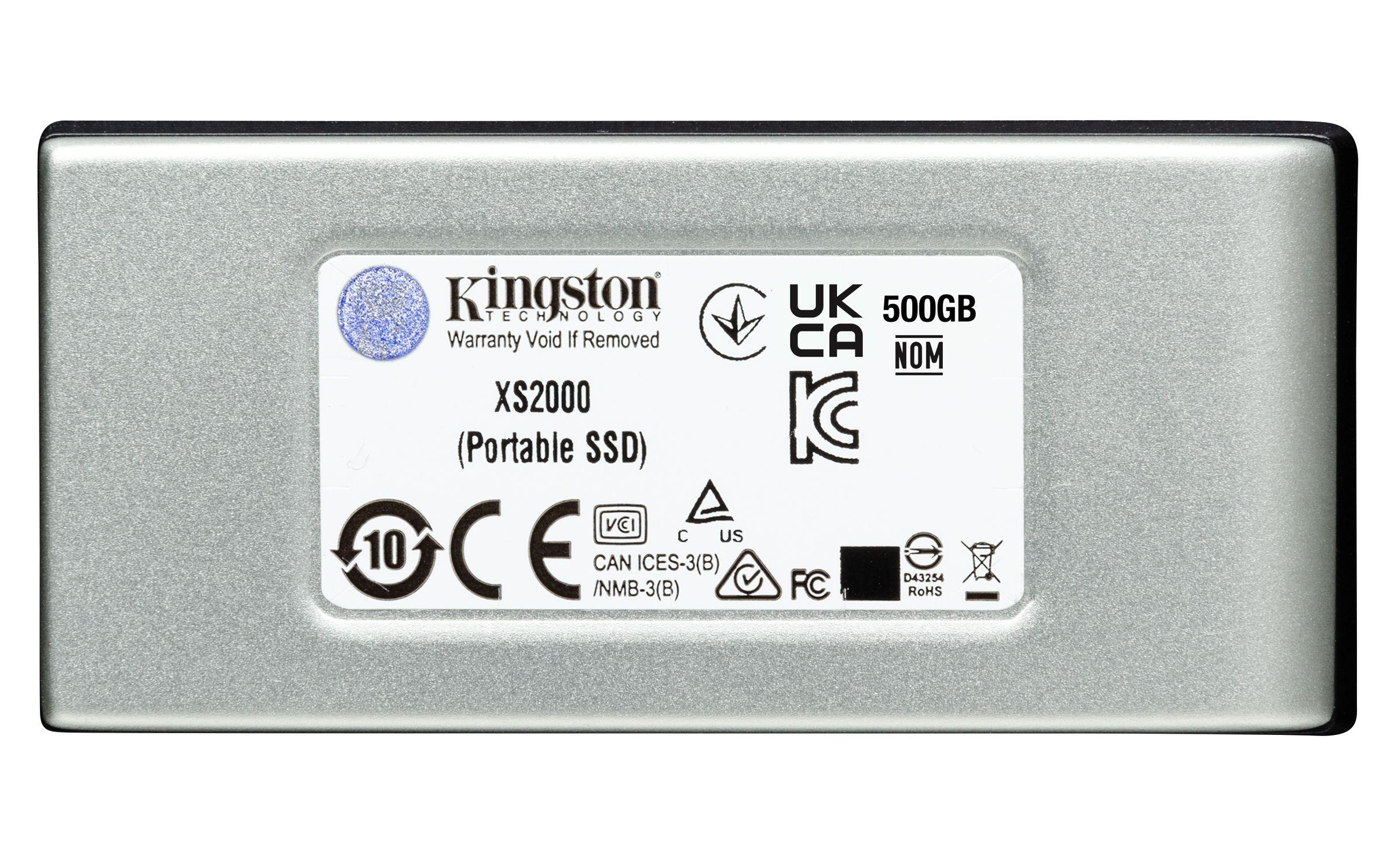 SSD KINGSTON XS2000 SXS2000/1000G (1 TB - 2.5" - USB 3.2 Gen 2x2 - Preto e Prateado) — miniatura 2