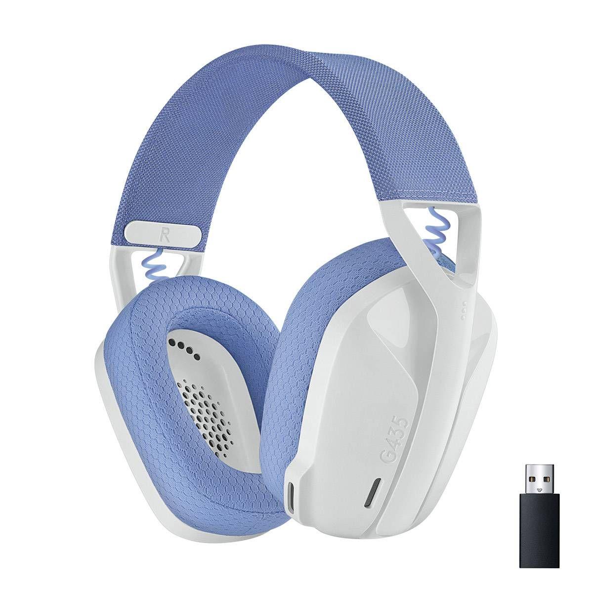 Headset Gaming LOGITECH G435 LIGHTSPEED (Binaural - Sem fios - 4 cm - Branco) — miniatura 2