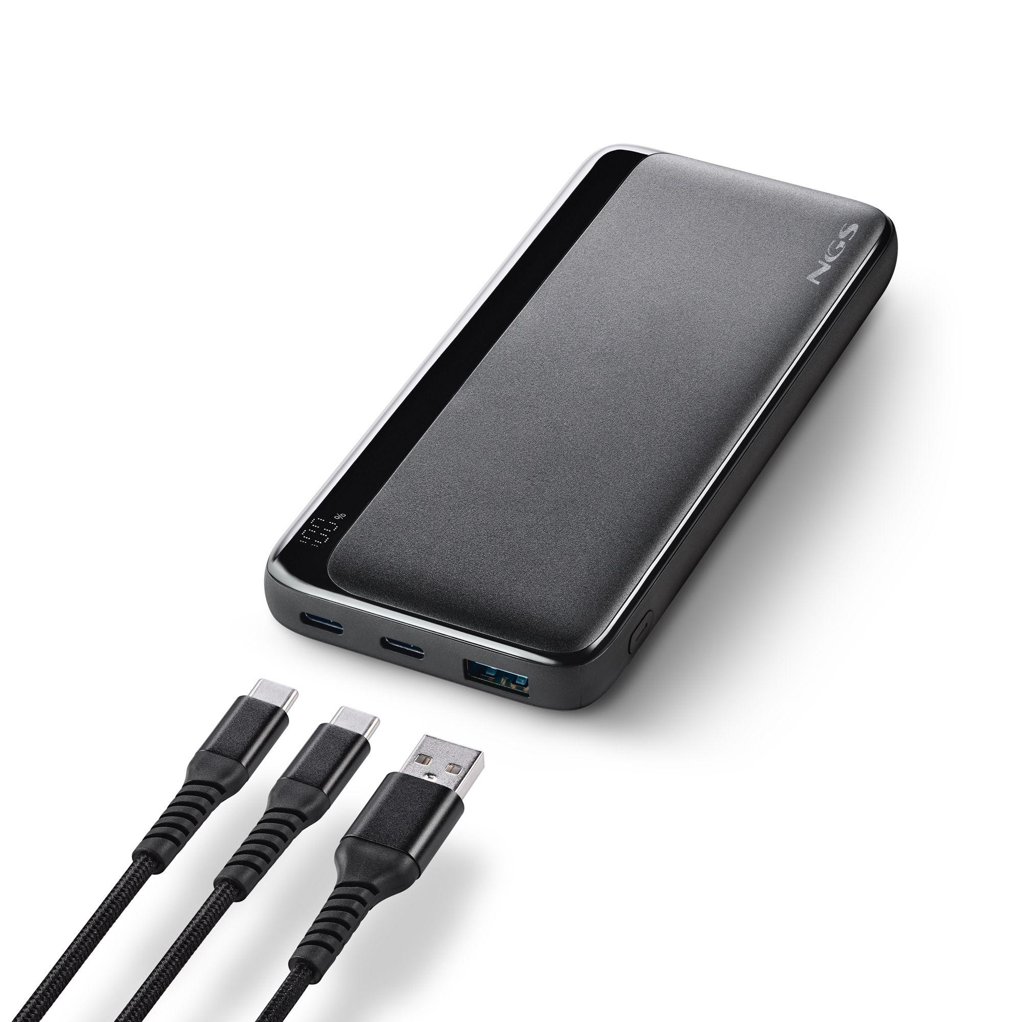 Bateria Externa NGS QUIZ 10 (10000 mAh - USB Type-C - Preto) — miniatura 3