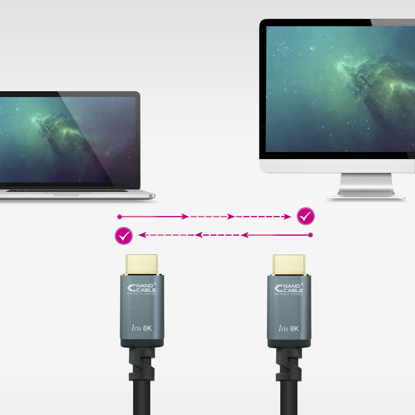Cabo HDMI NANOCABLE 10.15.8002 (2 m - HDMI Type A - Preto) — miniatura 4