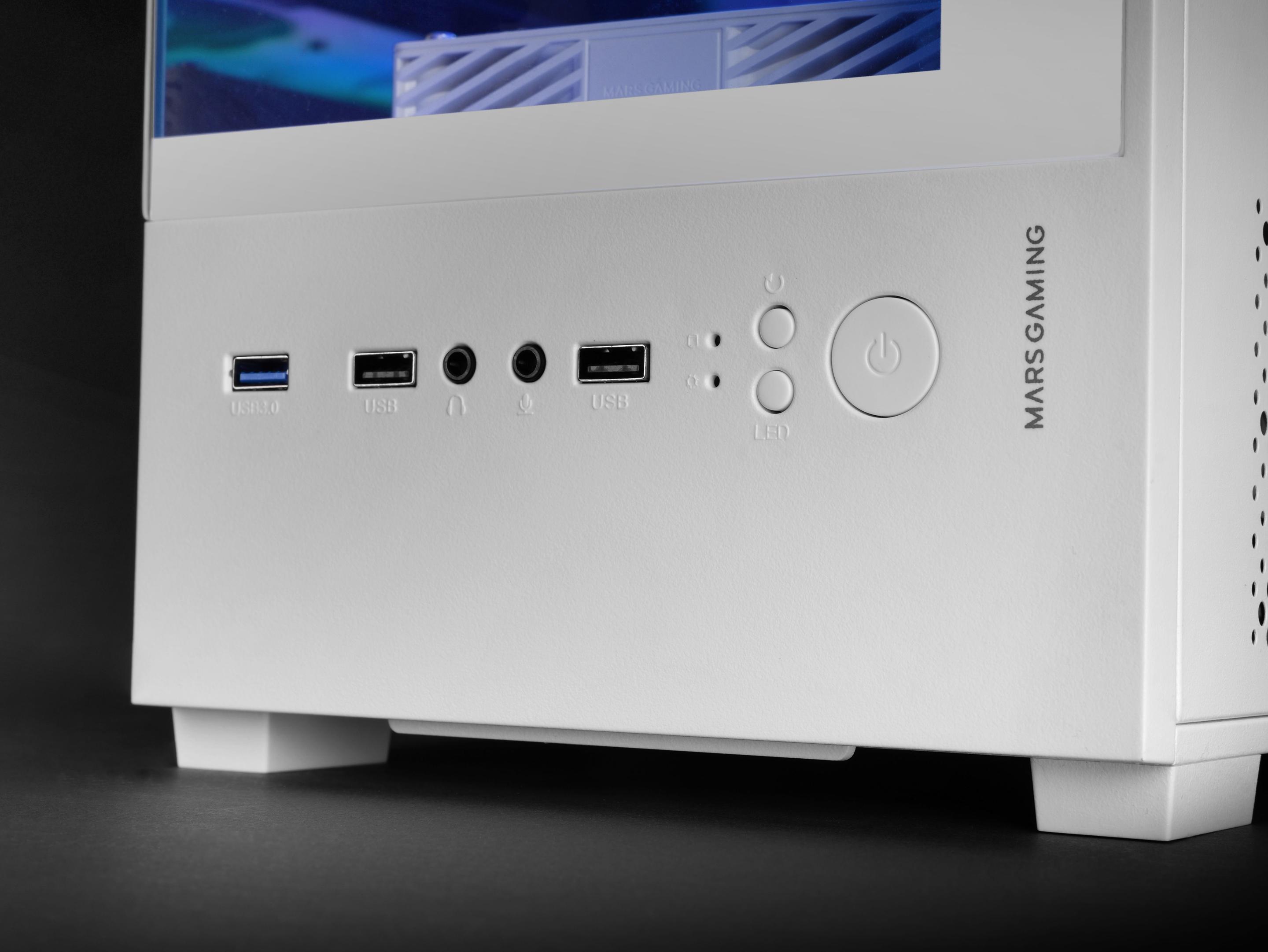 Caixa PC MARS GAMING MC-SE2W (micro ATX, Mini-ITX - Mini Tower - 16 cm - Branco) — miniatura 5