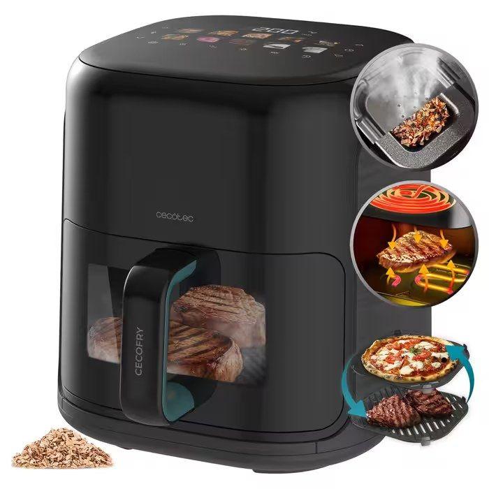 Fritadeira a Ar Independente CECOTEC Cecofry&Grill Smokin'Prime 4000 (1900 W - 200 °C - 40 °C - Preto), miniatura 2