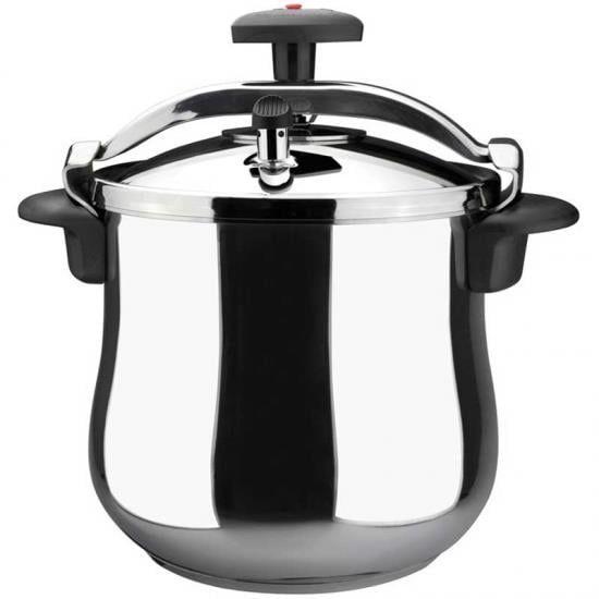 Panela de Pressão MAGEFESA STAR BOMBEADA 6L (Preto e Aço Inoxidável)