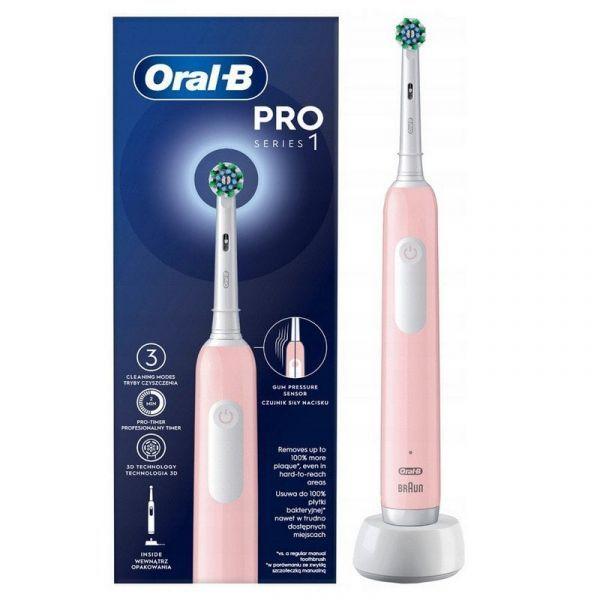 Escova de Dentes Elétrica BRAUN Oral-B Pro 1 Cross Action (Rosa), miniatura 2