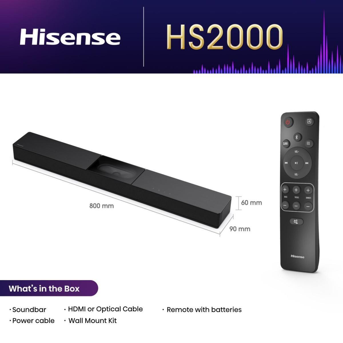 Soundbar HISENSE HS2000 (240 W - HDMI) — miniatura 2