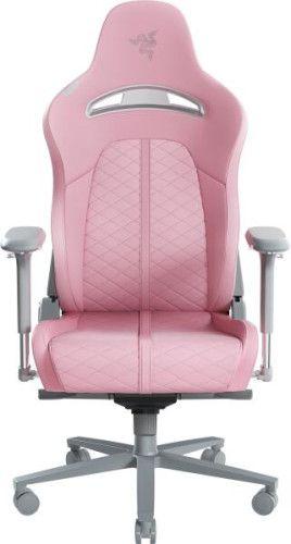 Cadeira Gaming RAZER Enki Quartz (136 kg - 4D - Couro sintético - Rosa)