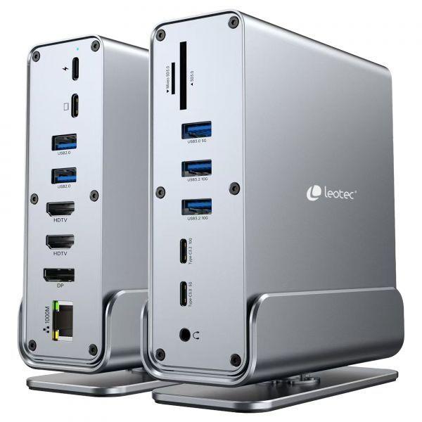 Estação de Acoplamento USB-C LEOTEC LEDS06 (Prateado) — miniatura 2