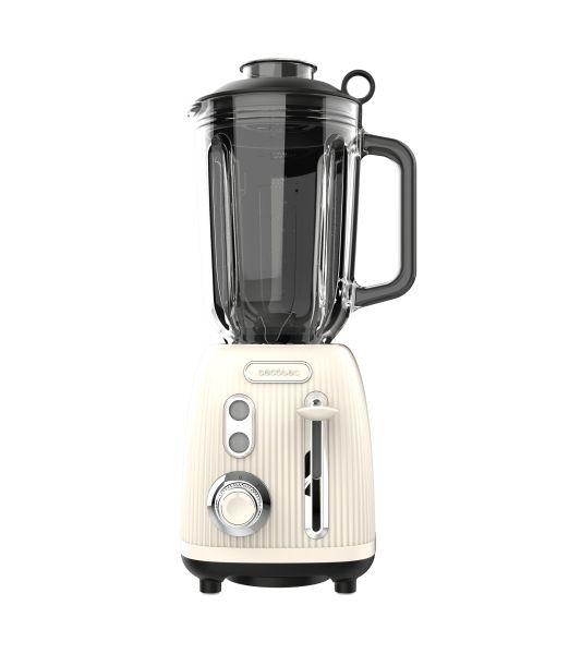 Liquidificadora CECOTEC Power Black Titanium RetroBeige (1200 W - 1,5 l - AC - Bege)