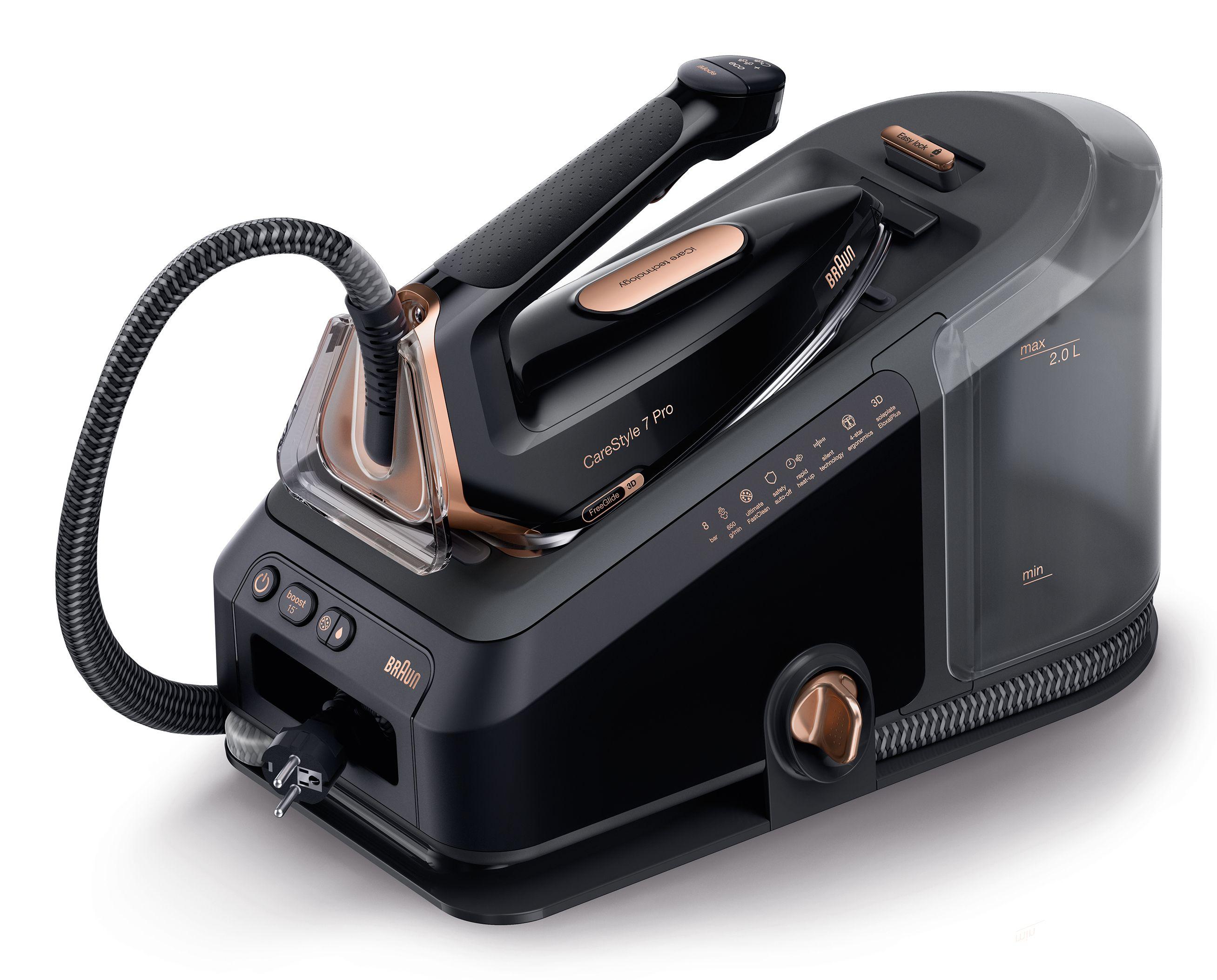 Centro de Engomar BRAUN CareStyle 7 Pro IS7286BK (2700 W - 2 l - EloxalPlus soleplate - Preto)