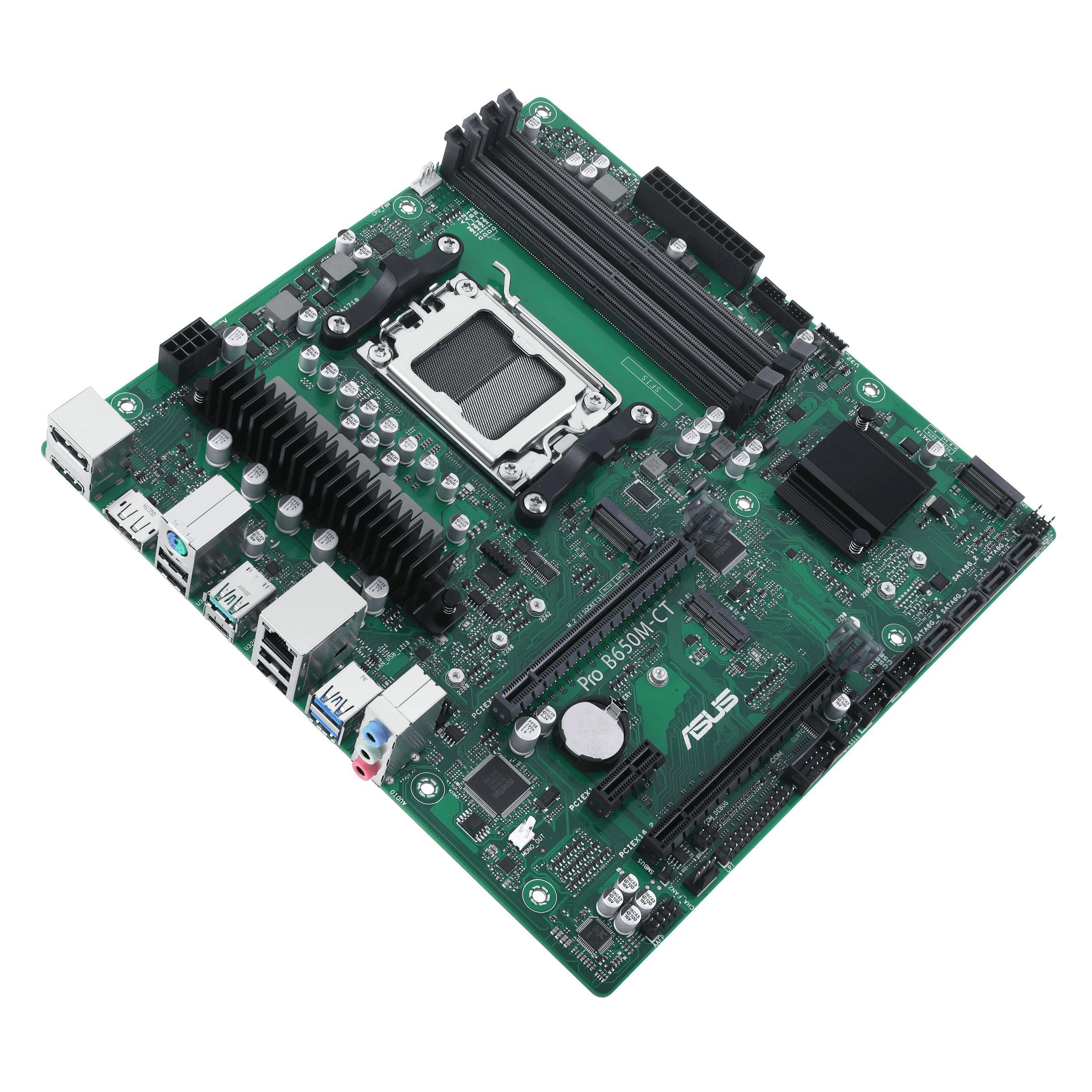 Motherboard ASUS PRO B650M-CT-CSM (AM5 - AMD Ryzen 7000 Series - micro ATX - Preto e Verde), miniatura 4