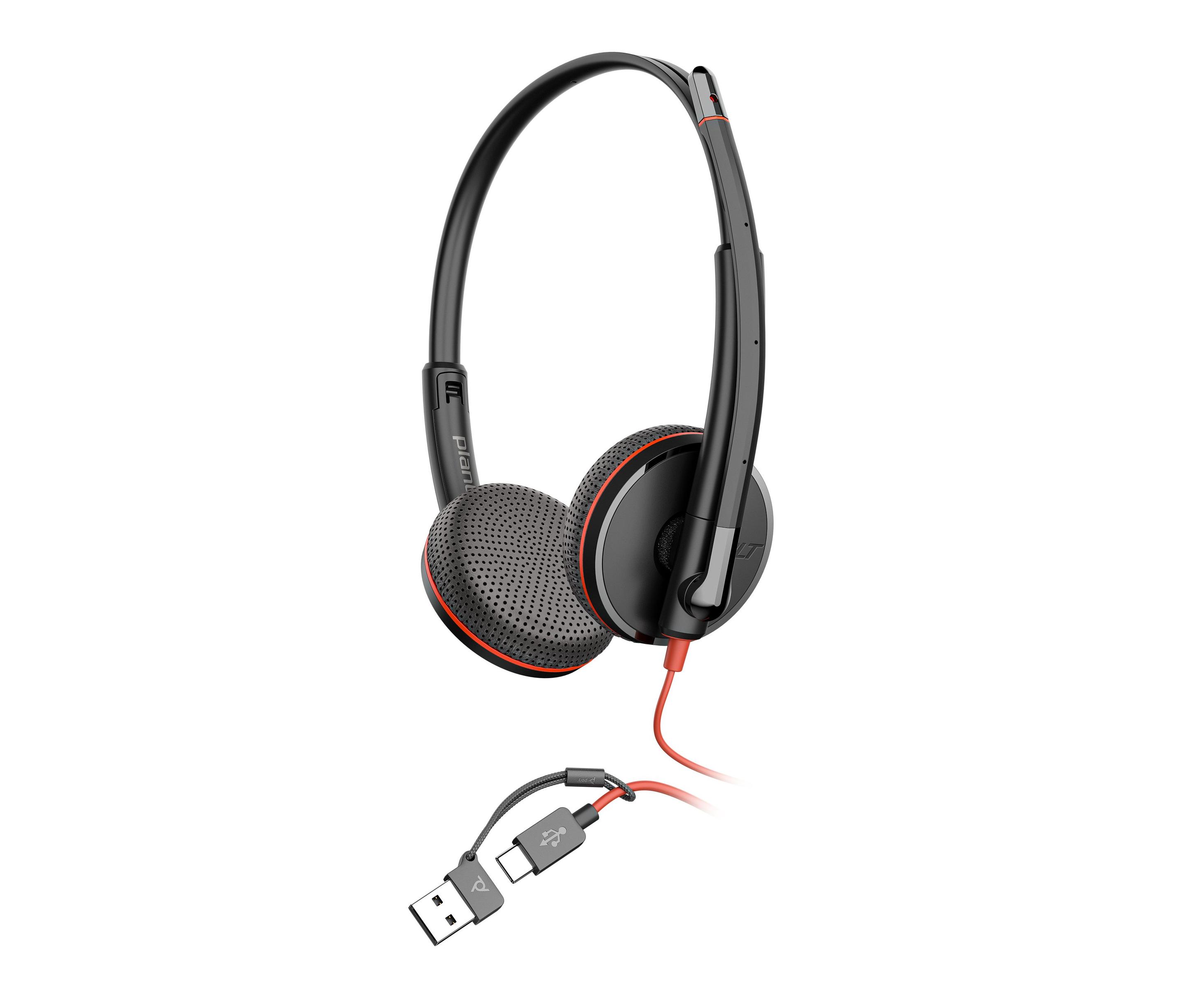 Headset POLY Blackwire 3225 (Binaural - Com fios - Circum-aural - Preto) — miniatura 2