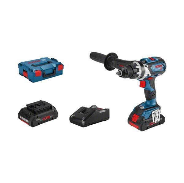 Berbequim com Percussão BOSCH Professional GSB 18V-110 C (Azul e Preto)