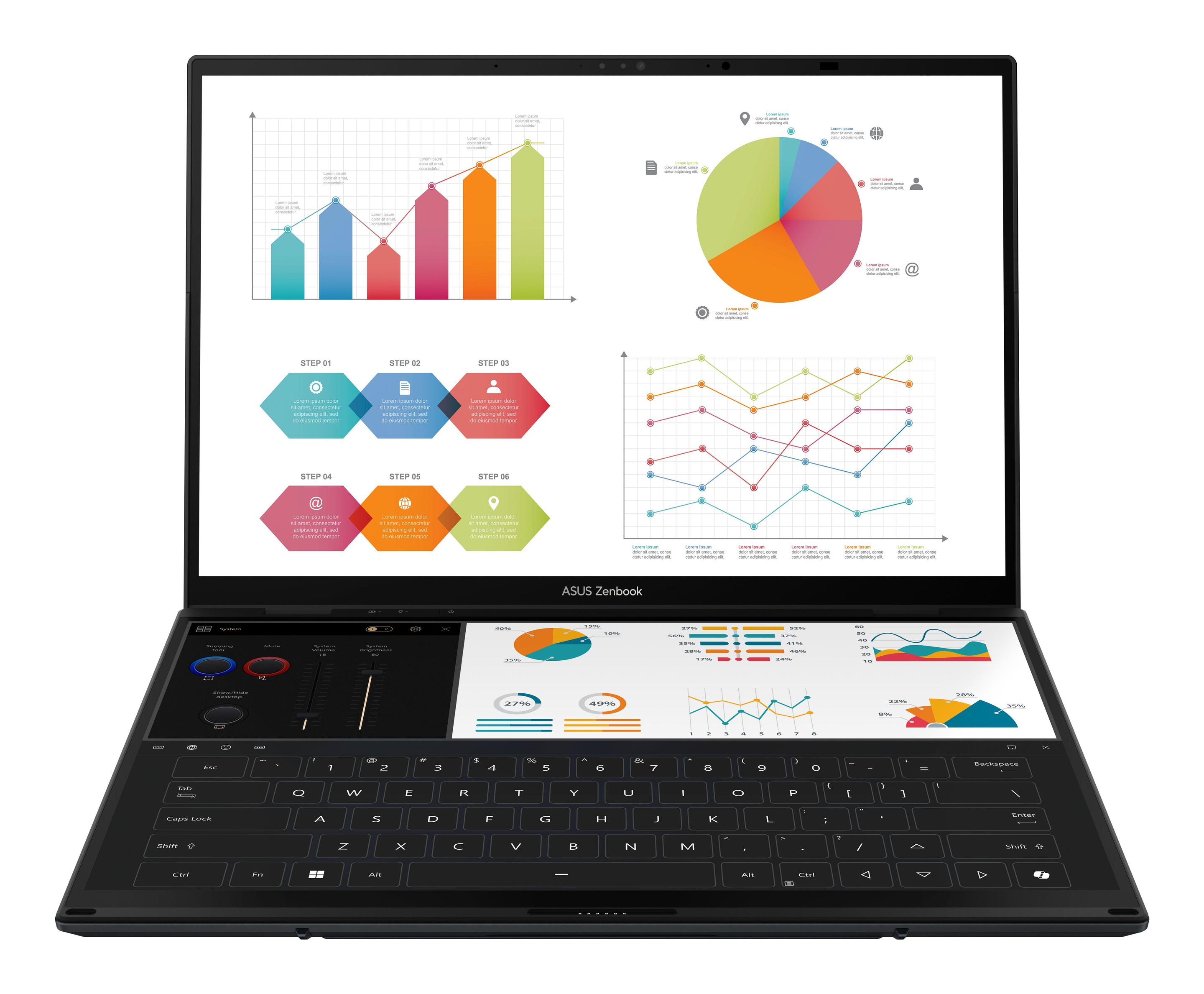 Portátil Híbrido ASUS Zenbook Duo UX8406CA-QL336W (Core Ultra 7 255H - 32GB - 1TB SSD - OLED 14" - Layout ES - Cinzento) — miniatura 6