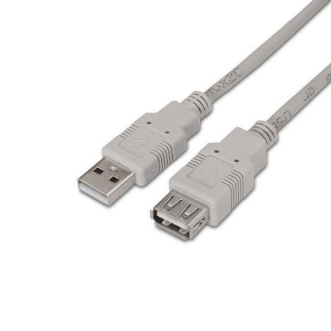 Cabo de Extensão USB AISENS A101-0014 (3 m - USB Tipo A - Bege) — miniatura 3