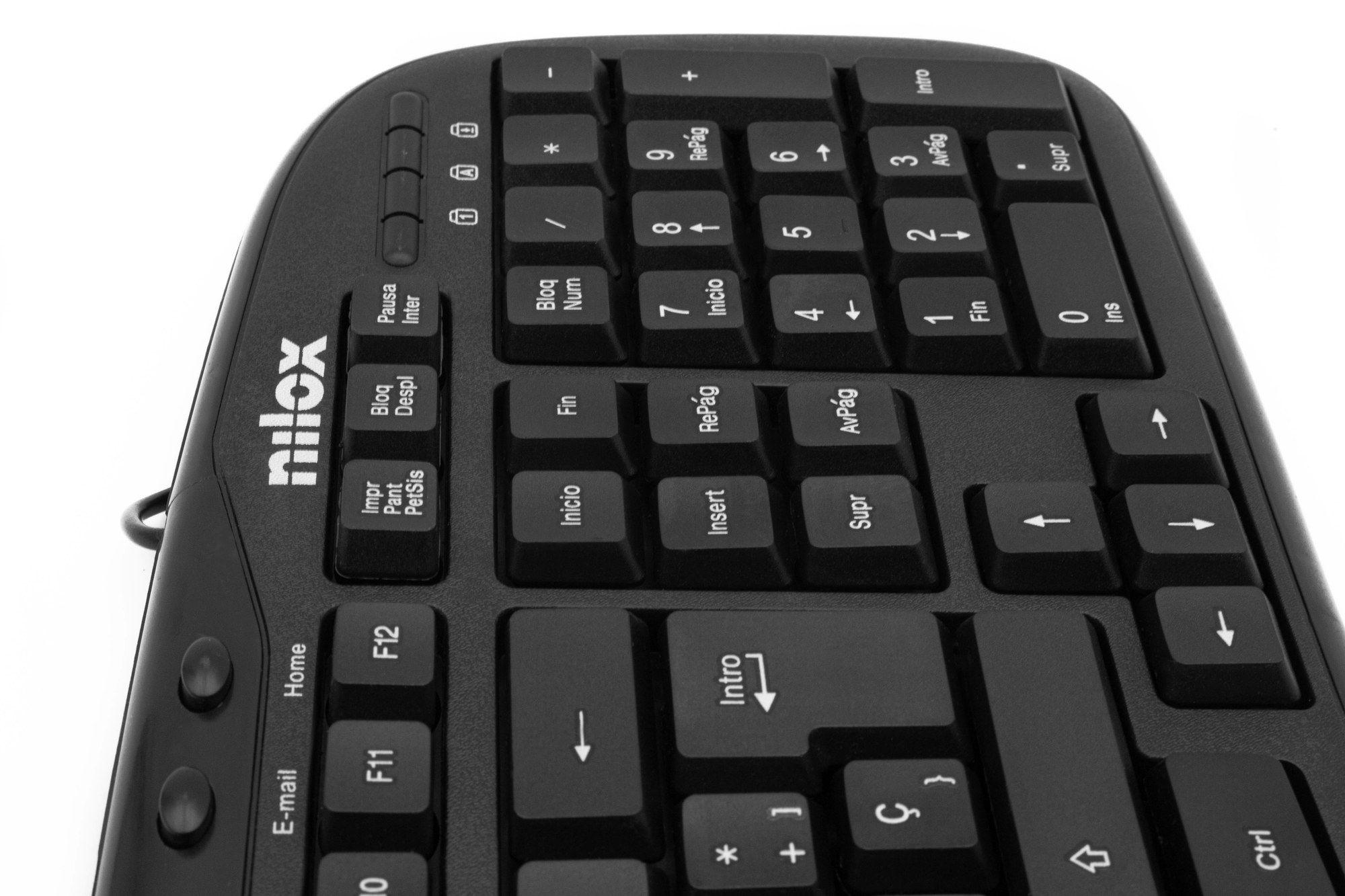 Teclado NILOX NXKBE000001 (Espanhol - Tamanho completo - USB - Preto), miniatura 3