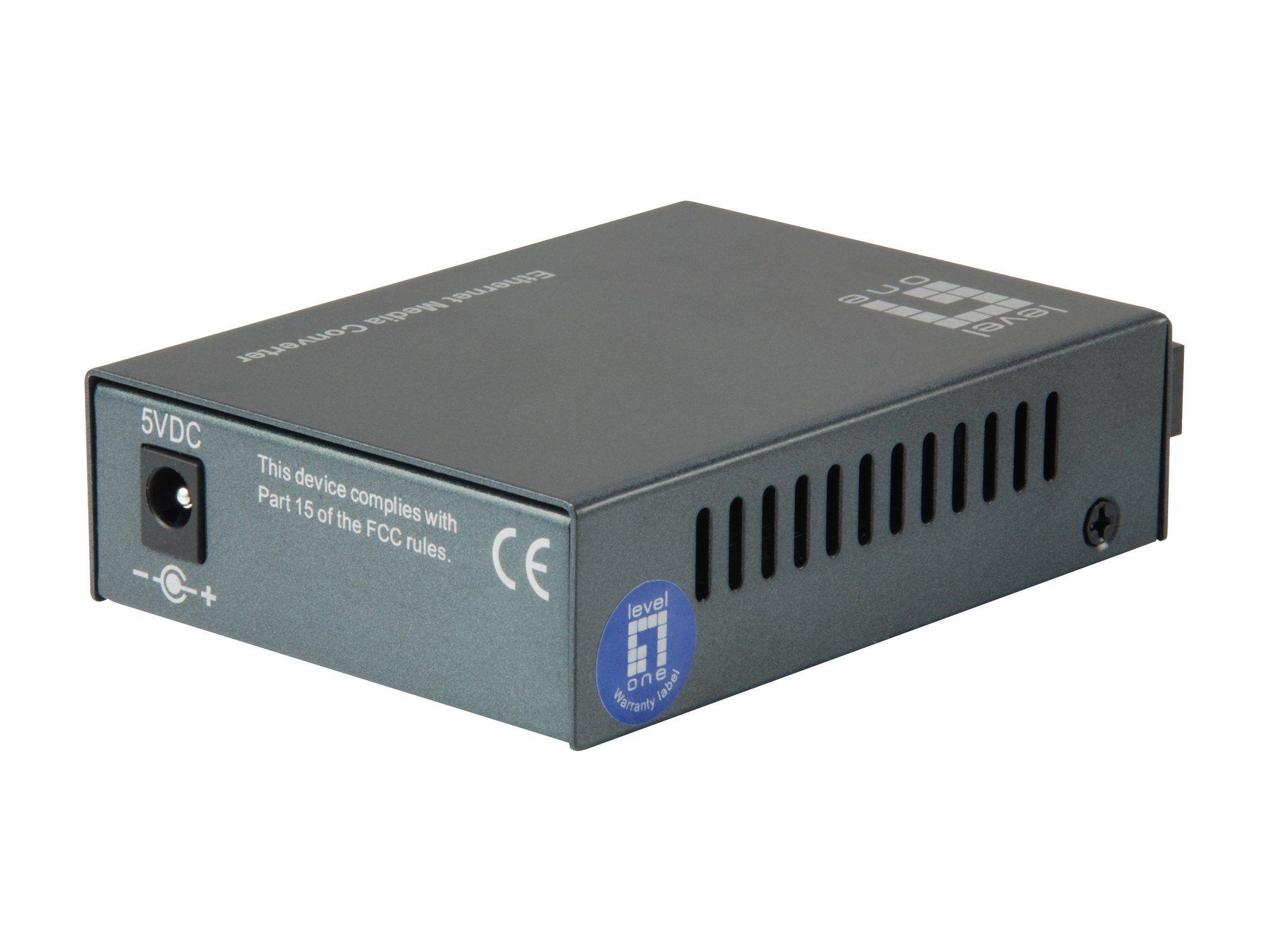 Conversor de Média de Rede LEVELONE FVT-1101 (Fast Ethernet - 100 Mbit/s - Preto) — miniatura 2