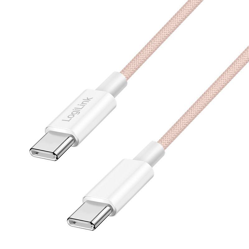 Cabo USB-C LOGILINK CU0343 (0,5 m - USB-C - Rosa)