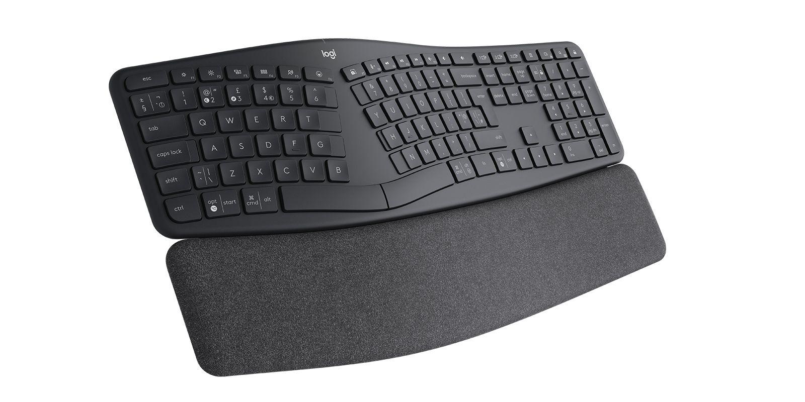 Teclado LOGITECH ERGO K860 (Inglês - Teclas semi-mecânicas - Tamanho completo - Grafite)