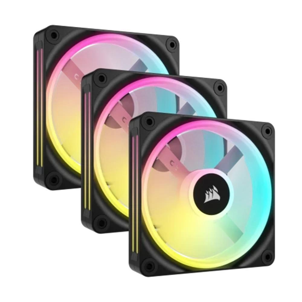 Kit de Ventoinhas CORSAIR iCUE LINK QX120 RGB (Não suportado - RGB - Preto)