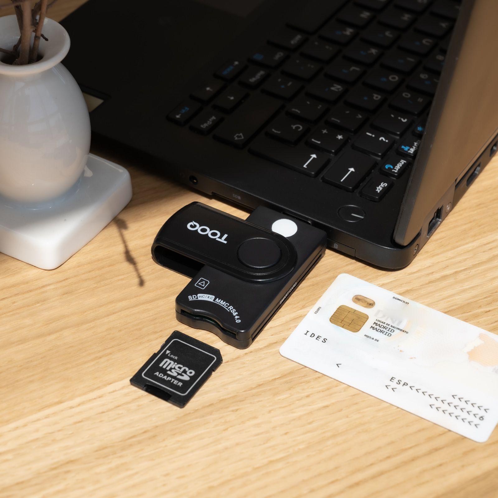 Leitor de Cartões Inteligentes TOOQ TQR-3012B (USB 2.0 - Preto), miniatura 3