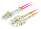 Cabo de Fibra Ótica LANBERG FO-LUSU-MD41-0020-VT (2 m - Multimodo OM4 - LC/UPC para SC/UPC - Duplex - LSZH - Rosa)