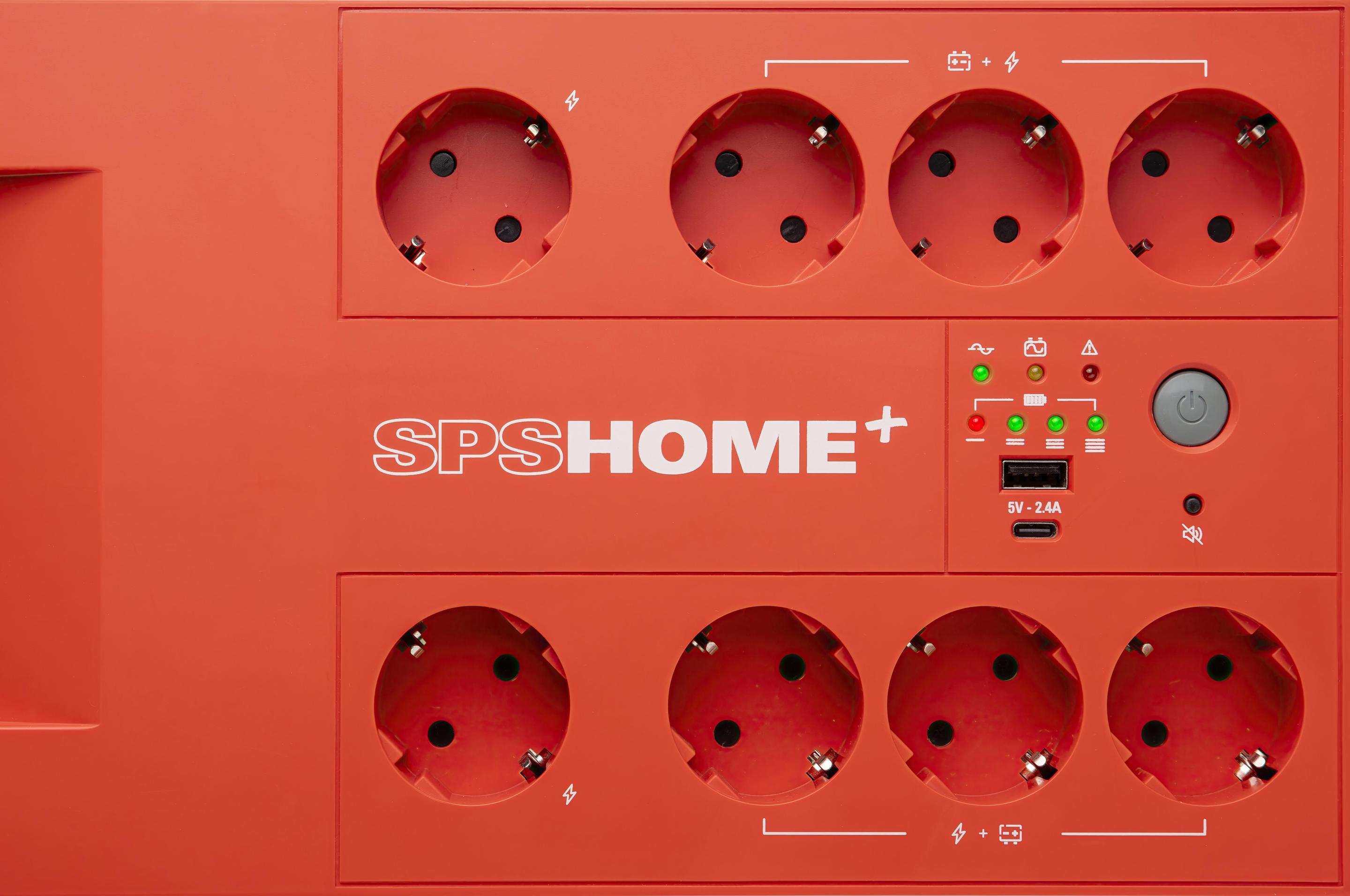 UPS Line-Interactive SALICRU SPS 850 HOME+ (Tipo F - Vermelho) — miniatura 2