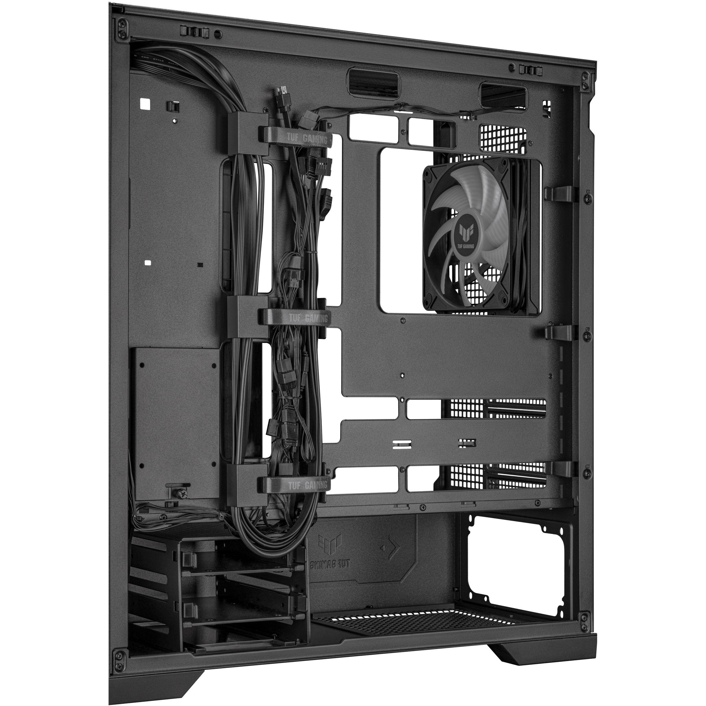 Caixa PC ASUS TUF Gaming GT302 TG ARGB (EATX, ATX, micro ATX, Mini-ITX - ATX, SFX, SFX-L - Midi Tower - Preto), miniatura 13