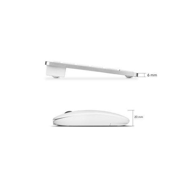 Conjunto Teclado e Rato SUBBLIM SUBKBC-OCO015 (Português - Compacto - Bluetooth, RF 2,4 GHz - Prateado) — miniatura 2