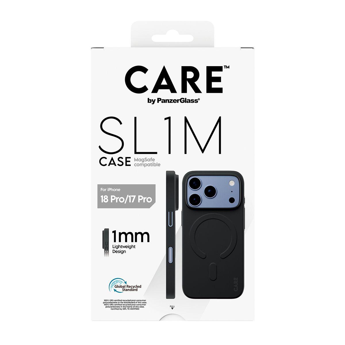 Capa para Telemóvel PANZERGLASS CARE SL1M Case (Preto), miniatura 3