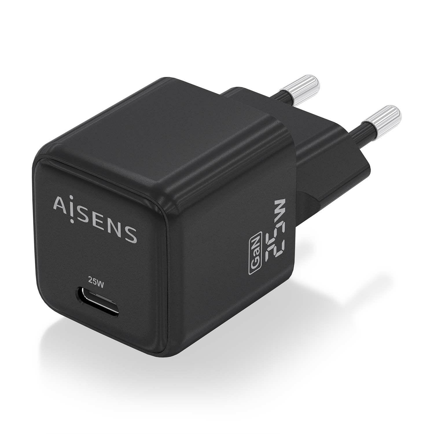 Carregador de Dispositivos Móveis AISENS ASCH-25W1P013-BK (25 W - Preto), miniatura 2
