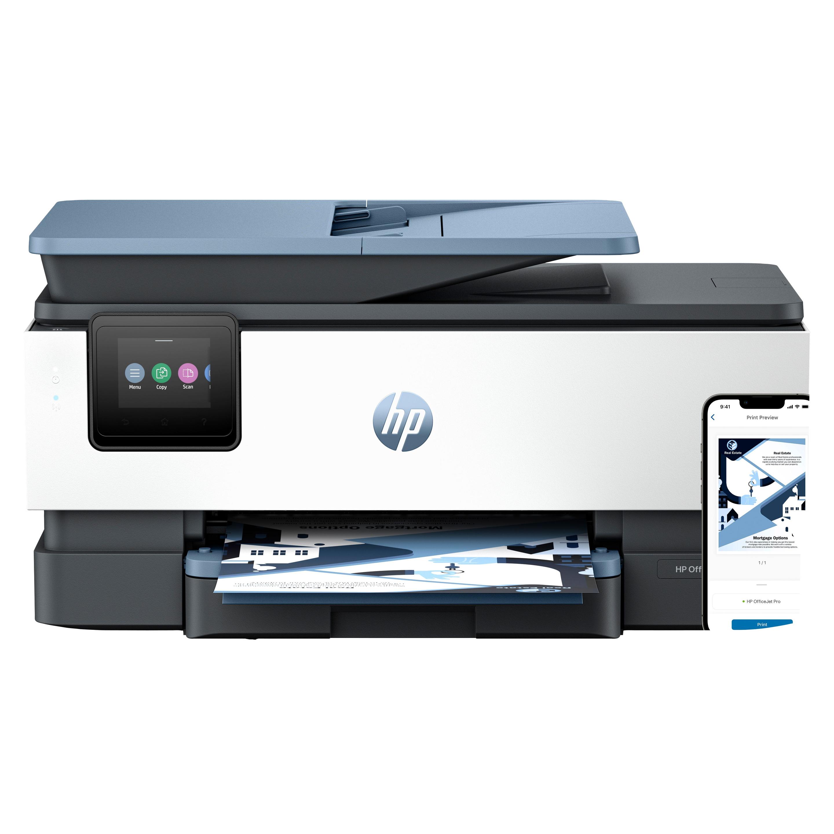 Impressora Multifunções Jato de Tinta HP OfficeJet Pro 8125e (A4 - Impressão a cores - 225 folhas - Azul)