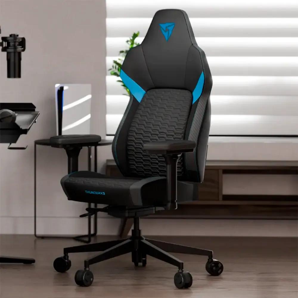 Cadeira Gaming THUNDERX3 Core Smart (125 kg - 139 cm - Imitação de pele e espuma - Preto/Azul), miniatura 3