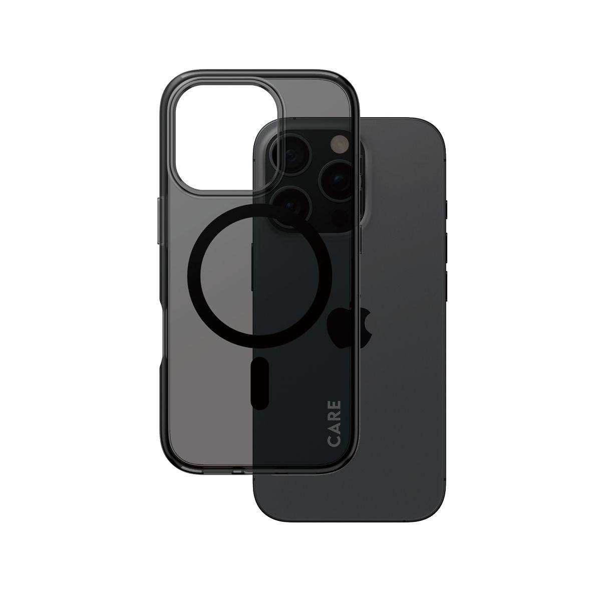 Capa PANZERGLASS CARE Case Flagship Smokey MagSAFE iPhone 16 Pro (Apple iPhone 16 Pro - Apple - Preto)