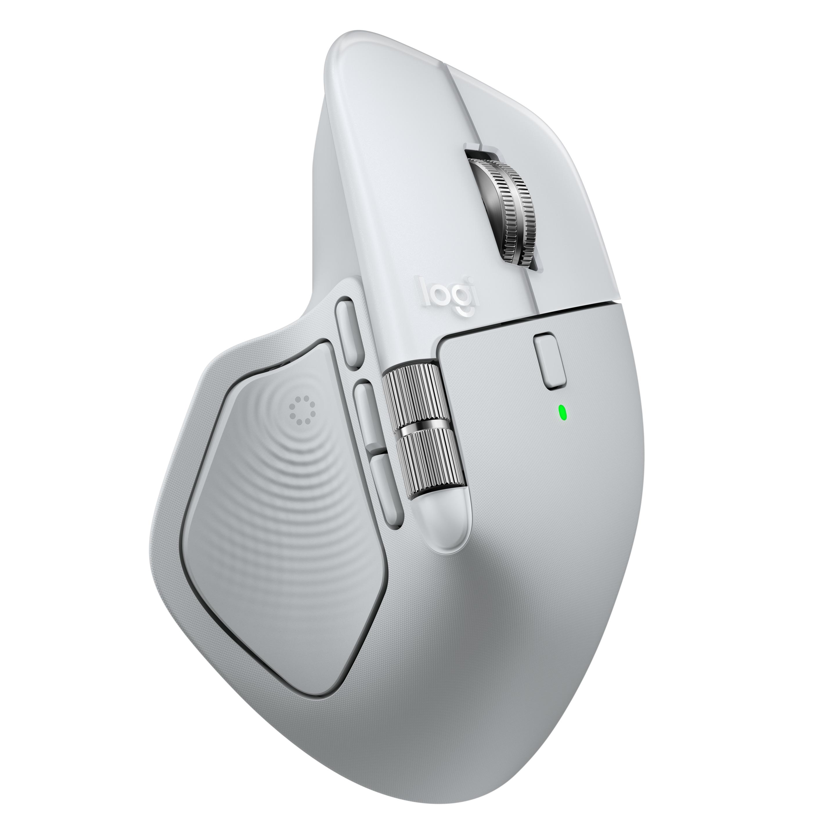 Rato LOGITECH MX Master 4 para Mac (Mão direita - 8000 DPI - Laser - Branco e Prateado)