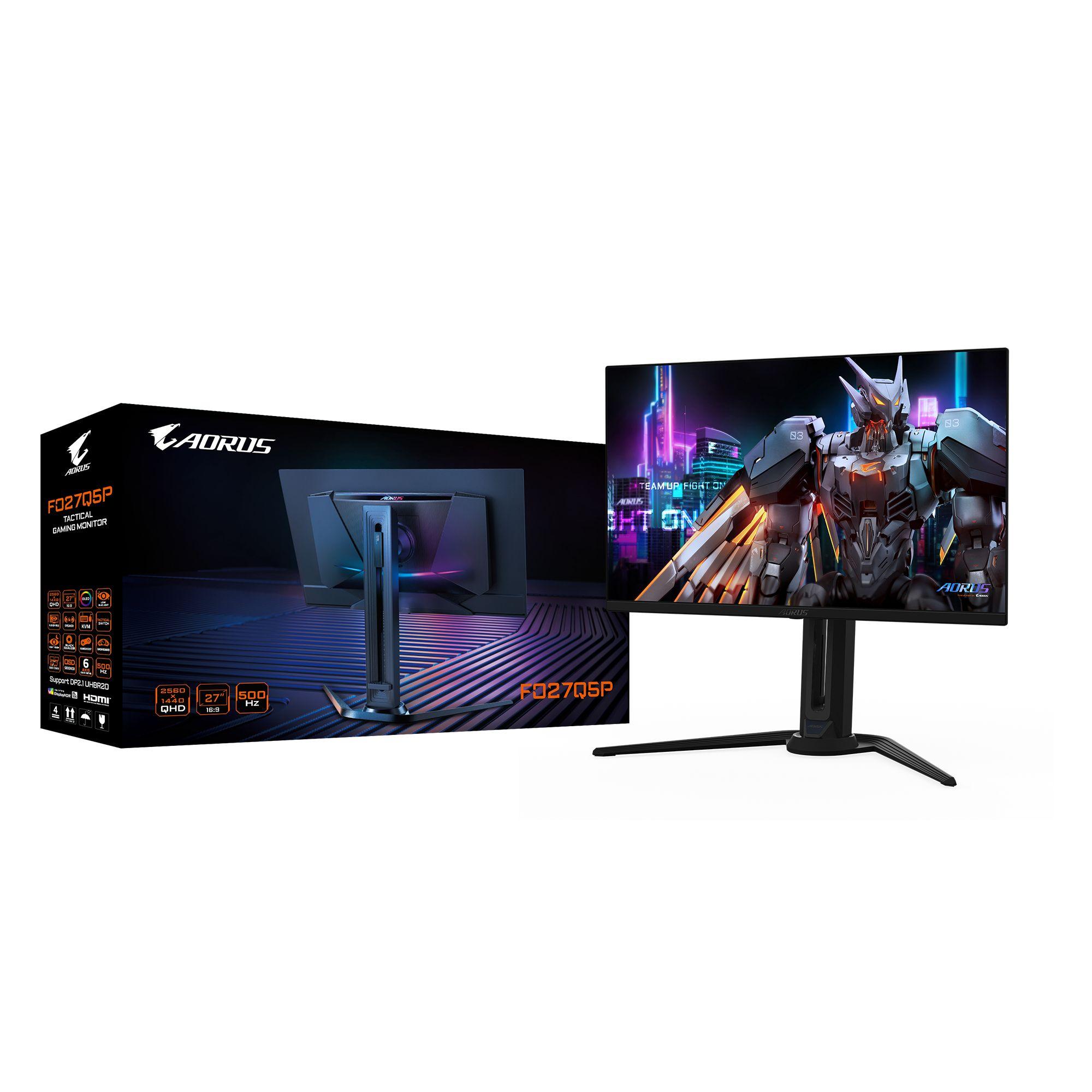 Monitor GIGABYTE AORUS FO27Q5P (27" - OLED - 500 Hz - Preto) — miniatura 7