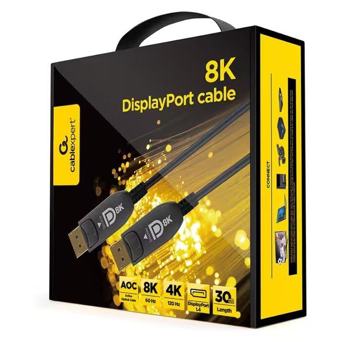 Cabo Ótico Ativo DisplayPort GEMBIRD CC-DP8K-AOC-30M (30 m - Preto), miniatura 3