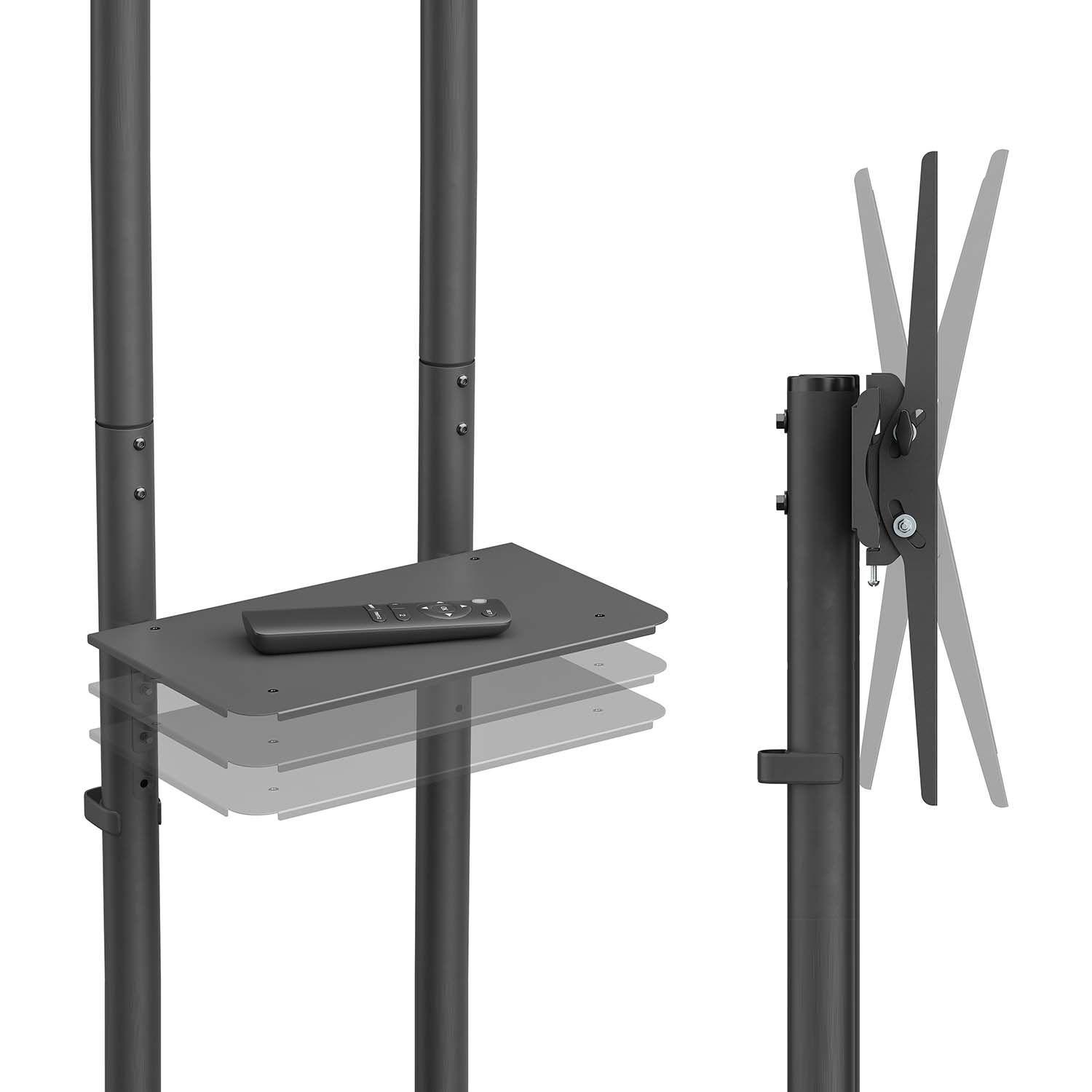 Suporte de Chão para TV AISENS FT70TE-333 (600 x 400 mm - 100 x 100 mm - 177,8 cm - Preto), miniatura 4