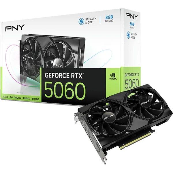 Placa Gráfica PNY GeForce RTX 5060 VCG50608DFXPB1 (GeForce RTX 5060 - 8GB GDDR7 - GDDR7 - Preto)