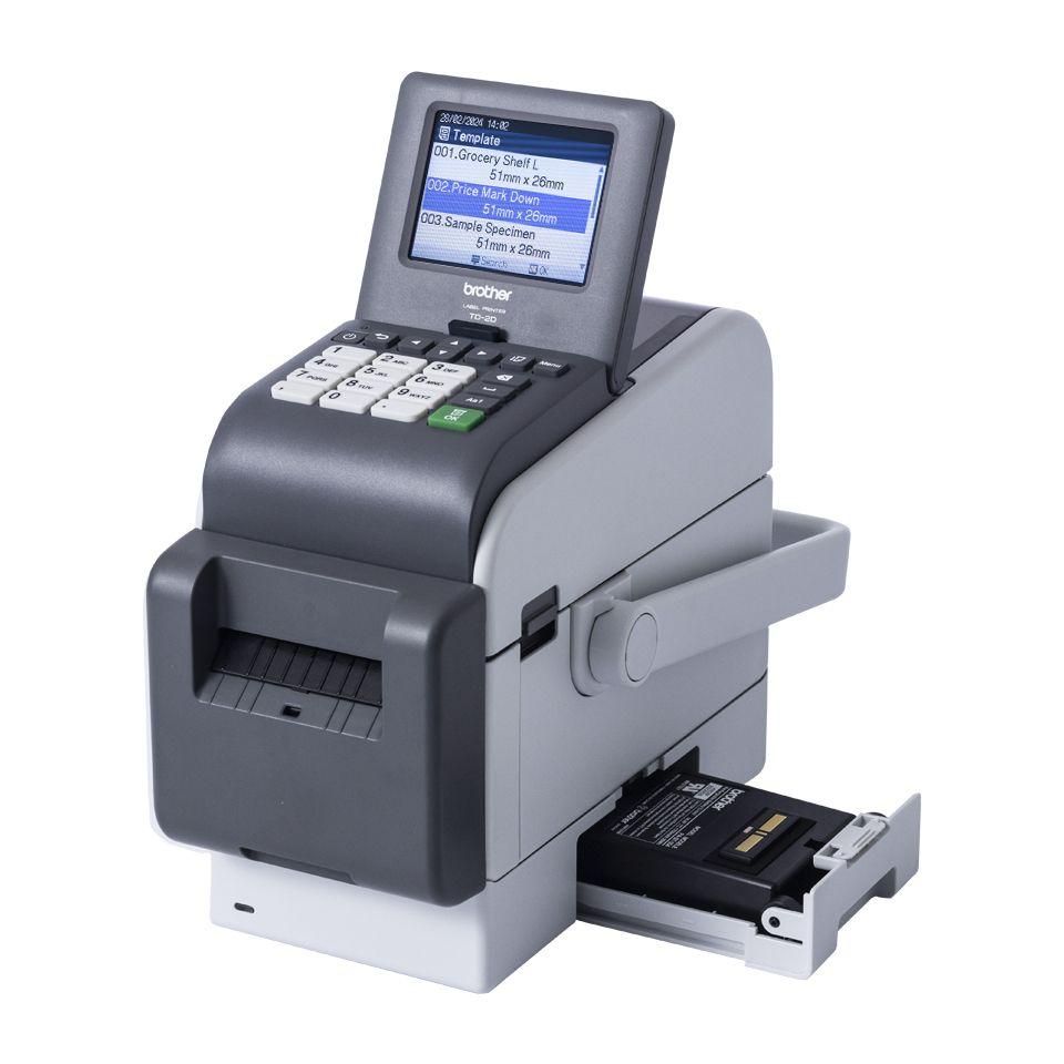 Impressora de Etiquetas BROTHER TD-2350DSAH300 (Com fios e sem fios - Windows 10, Windows 11 - USB - Preto/Cinzento), miniatura 4
