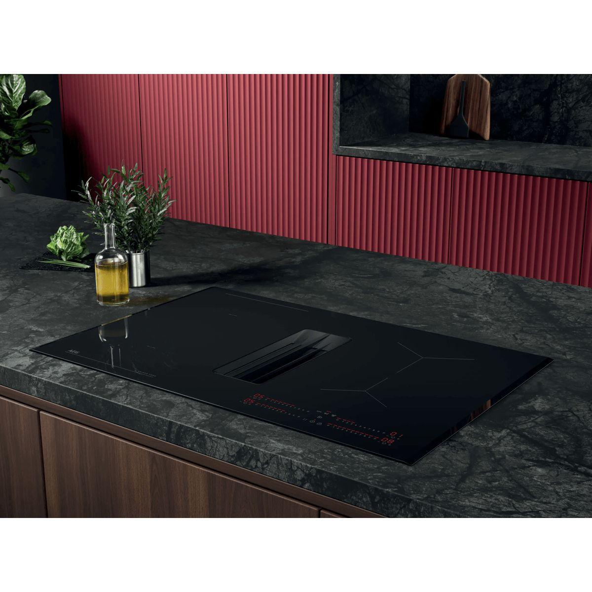 Placa de Indução com Exaustor Integrado AEG TH84CB03FB (4 zonas - 7350 W - Cerâmica - Preto) — miniatura 7